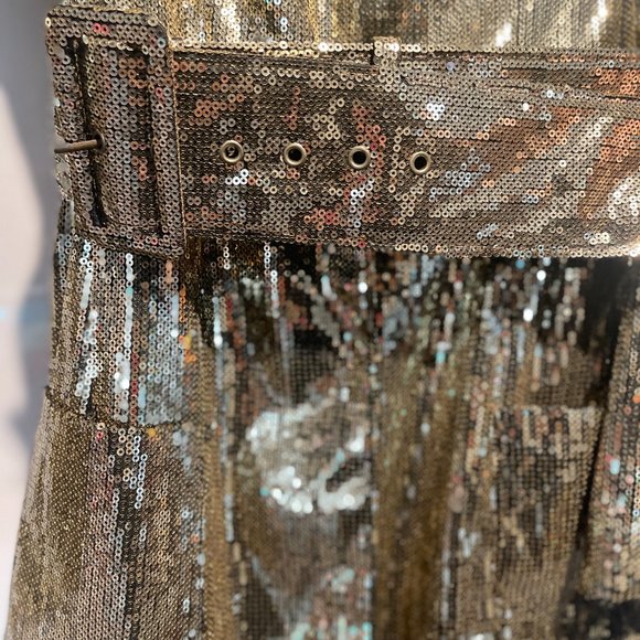 Gold Sequin Blazer - Picture 3 of 6